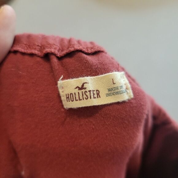 Hollister Red Open Back Fit And Flare Dress Large - Picture 6 of 7